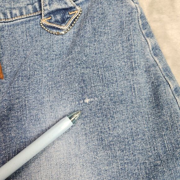 Quizz New Denim Skirt Womens 5/6 Midi Y2k Style Lace Front Low Rise Bratz 90s‎ - Picture 3 of 9